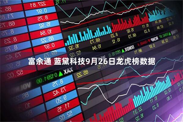 富余通 蓝黛科技9月26日龙虎榜数据